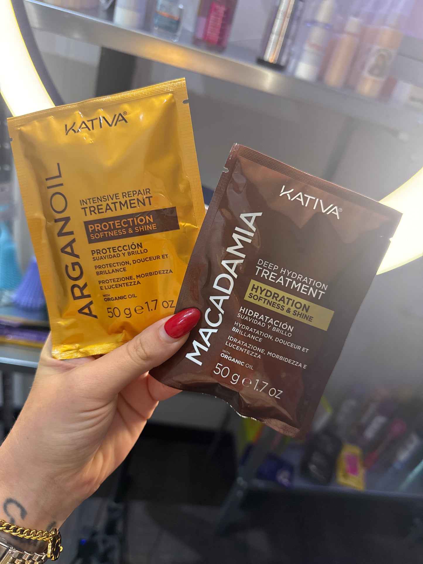 Dúo de Tratamientos Intensivos Kativa - Argán & Macadamia para un Cabello Renovado