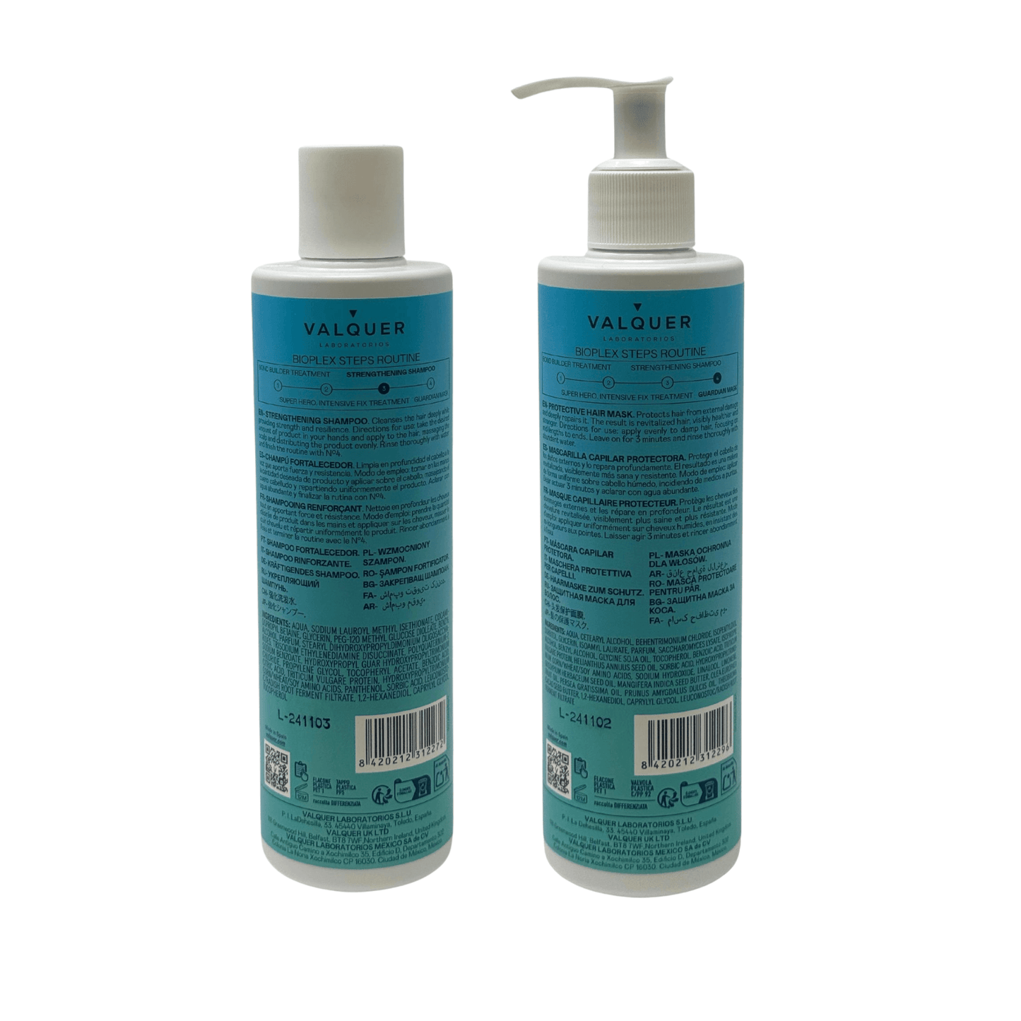 Pack Bioplex Nº3 y Nº4 - Champú Fortalecedor y Mascarilla Protectora - 575 ml