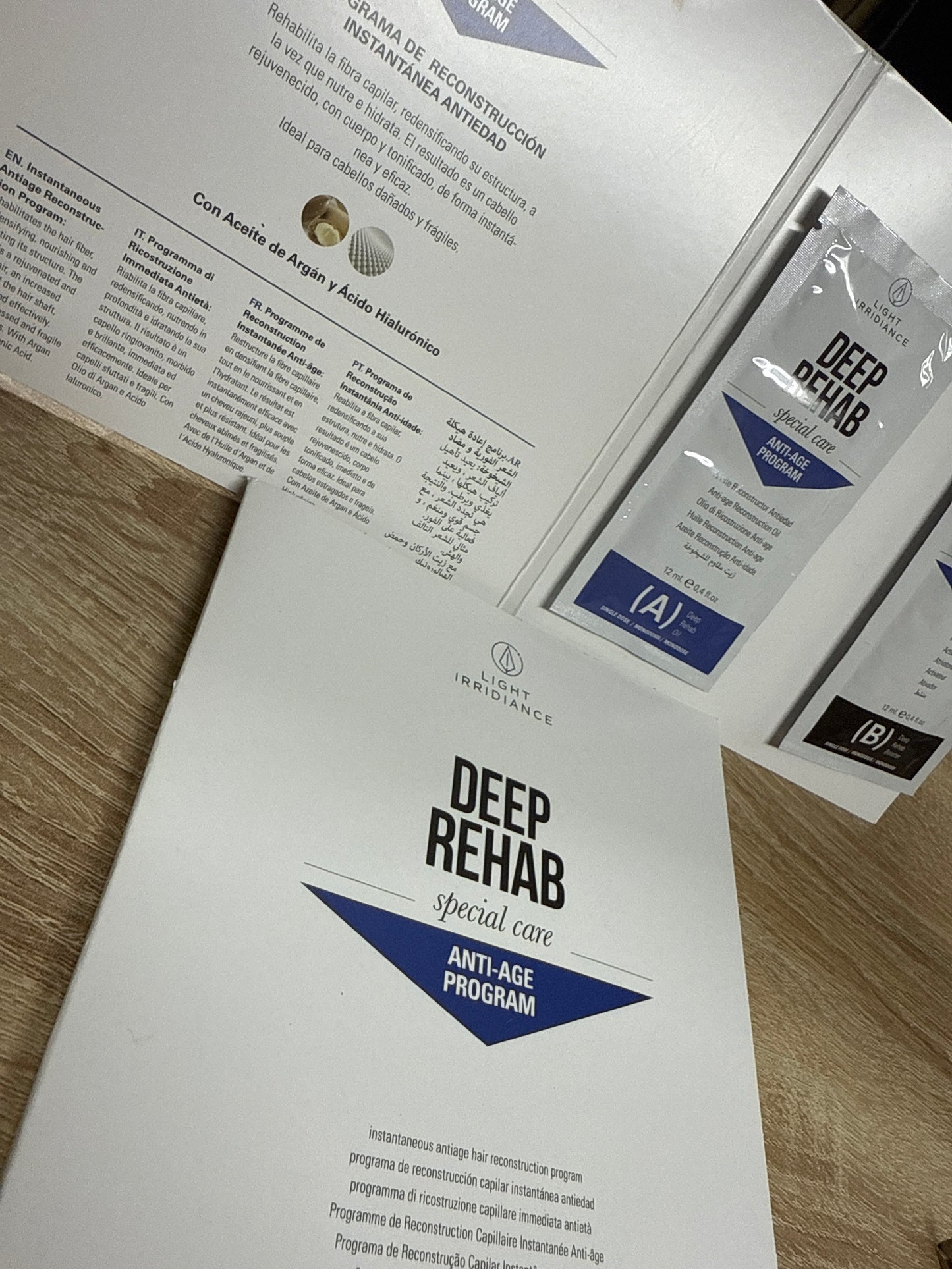 Light Irridiance DEEP REHAB - Programa Anti-Age de Reconstrucción Capilar Instantánea (Aceite de Argán y Ácido Hialurónico)