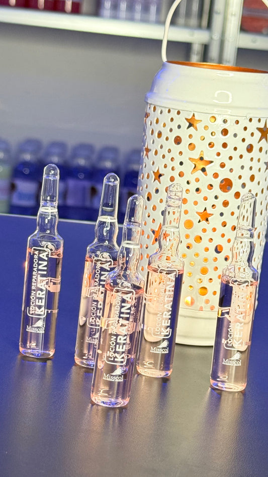 3 Ampollas de Keratina – Reparación Extrema de Puntas