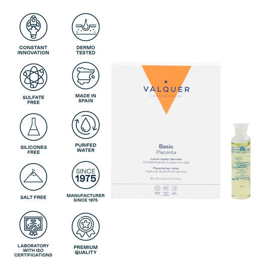 Loción Capilar de Placenta Vegetal - 12x15 ml
