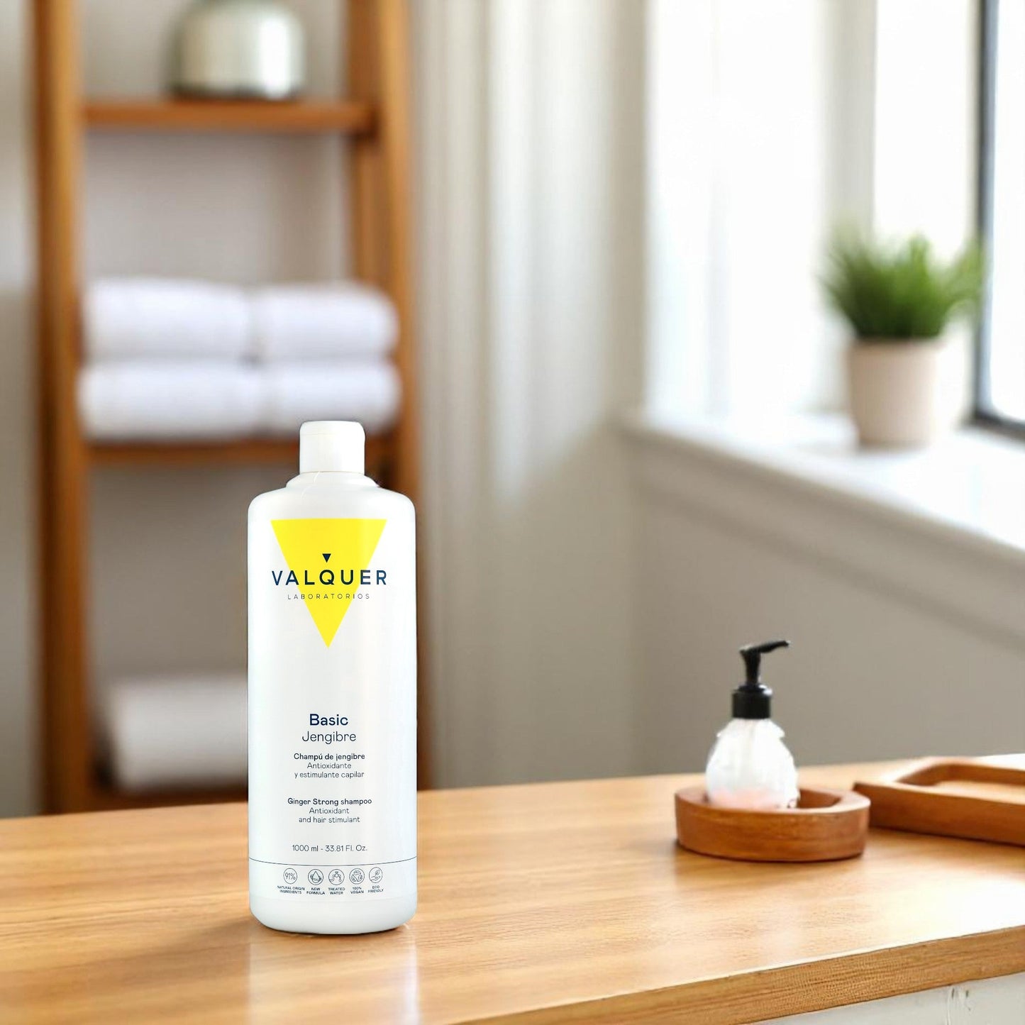 Champú Jengibre Ginger Strong - Anticaspa, Revitalizante y Fortalecedor - 1000 ml