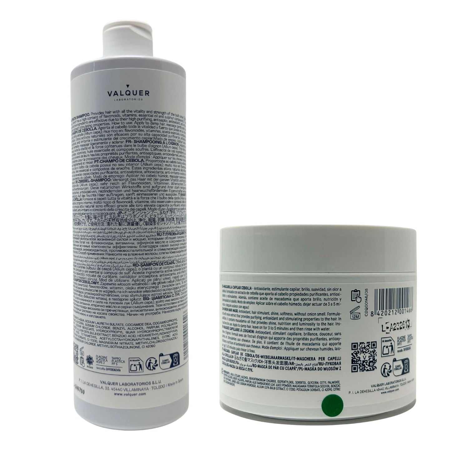 Pack Champú y Mascarilla de Cebolla para el Cabello - 800 ml