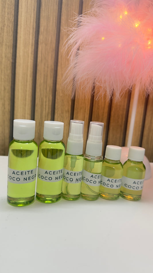 🥥🖤 Aceite de Coco Negro – Reparación profunda, brillo extremo y nutrición intensiva