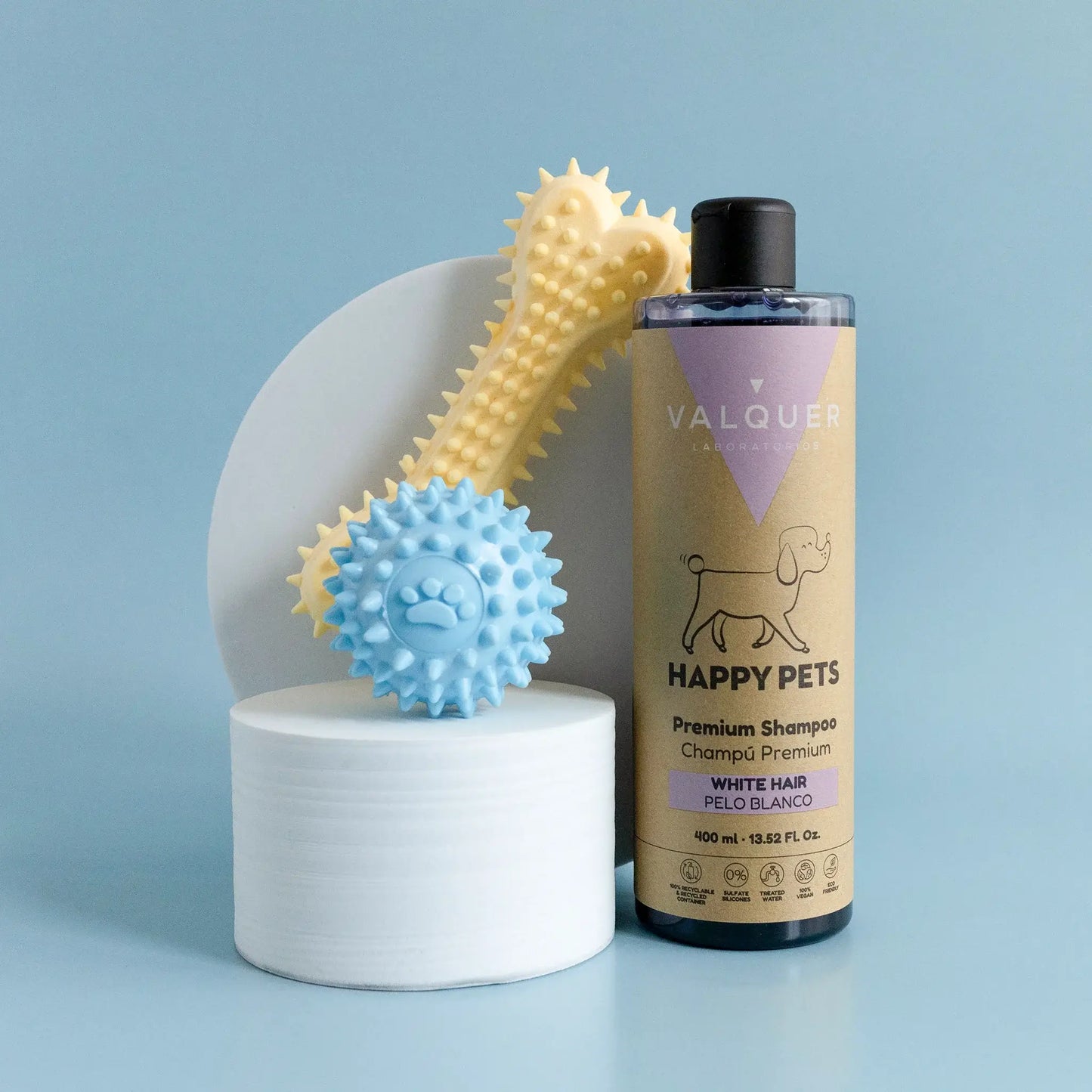 Champú Premium para Mascotas de Pelo Blanco - 400 ml