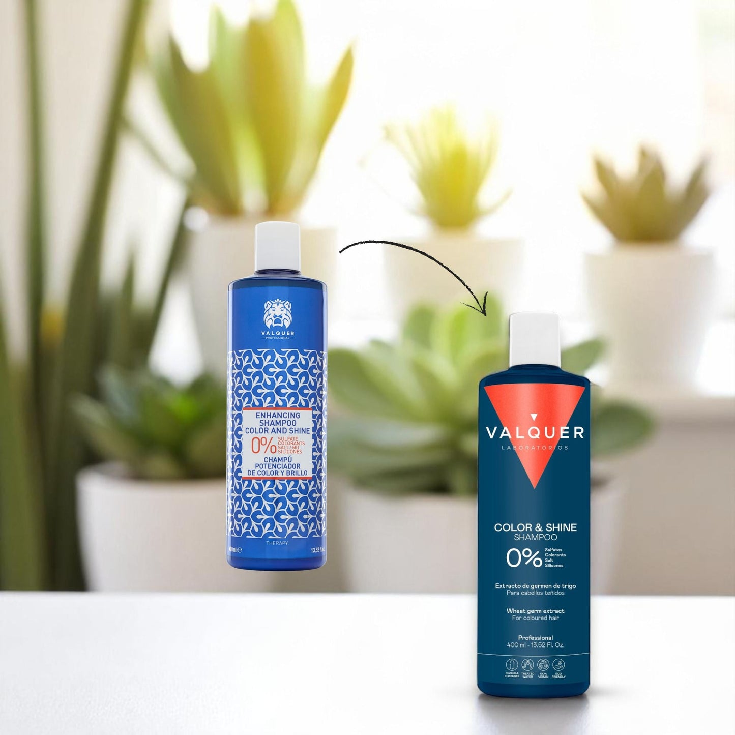 Champú para cabellos teñidos -  0% sin sulfatos potenciador del color y brillo