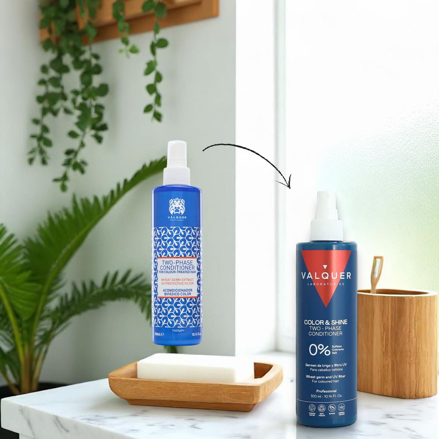 Acondicionador bifásico potenciador color y brillo para cabellos teñidos - 300 ml