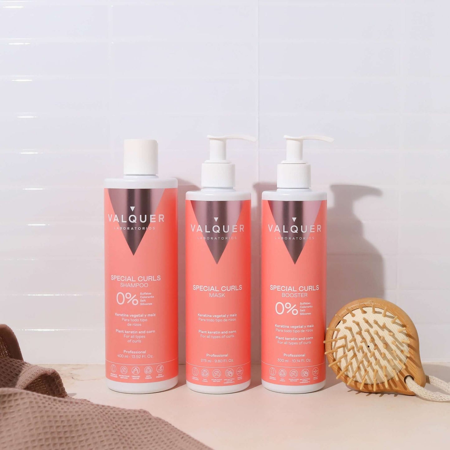 Pack curly Champú, mascarilla y booster para cabellos rizados - 975 ml