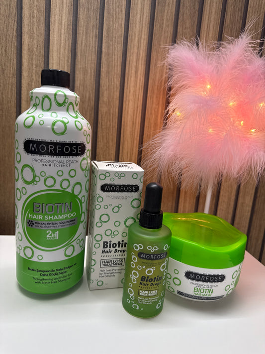 💚 Set Morfose Biotin – Rutina Anticaída y Fortalecedora Completa