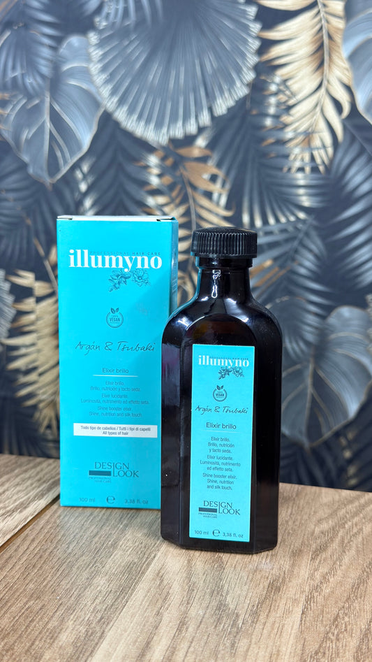Design Look Illumyno Elixir de Brillo Argán & Tsubaki - Nutrición Vegana para Todo Tipo de Cabello (100 ml)