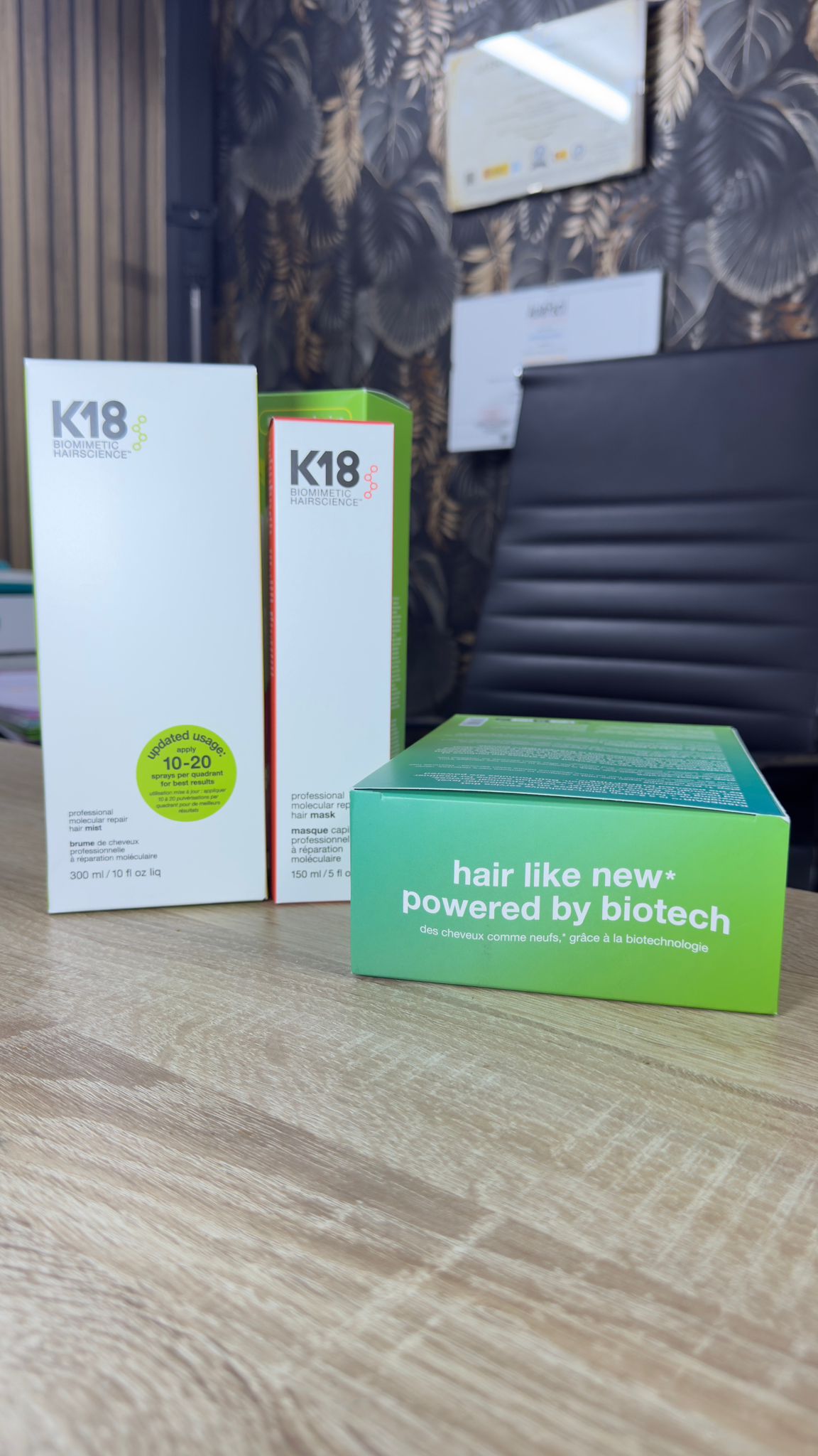 K18 Repair™ Service Kit – El Dúo Definitivo para la Reconstrucción Molecular del Cabello