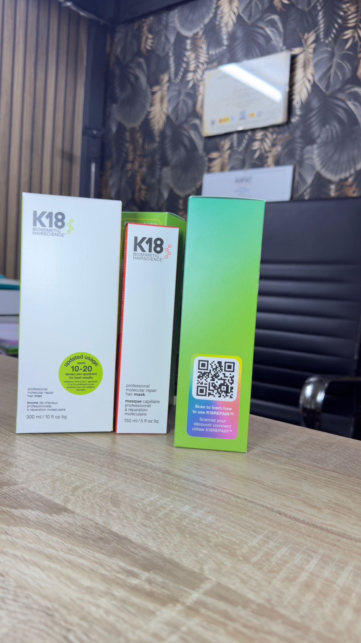 K18 Repair™ Service Kit – El Dúo Definitivo para la Reconstrucción Molecular del Cabello