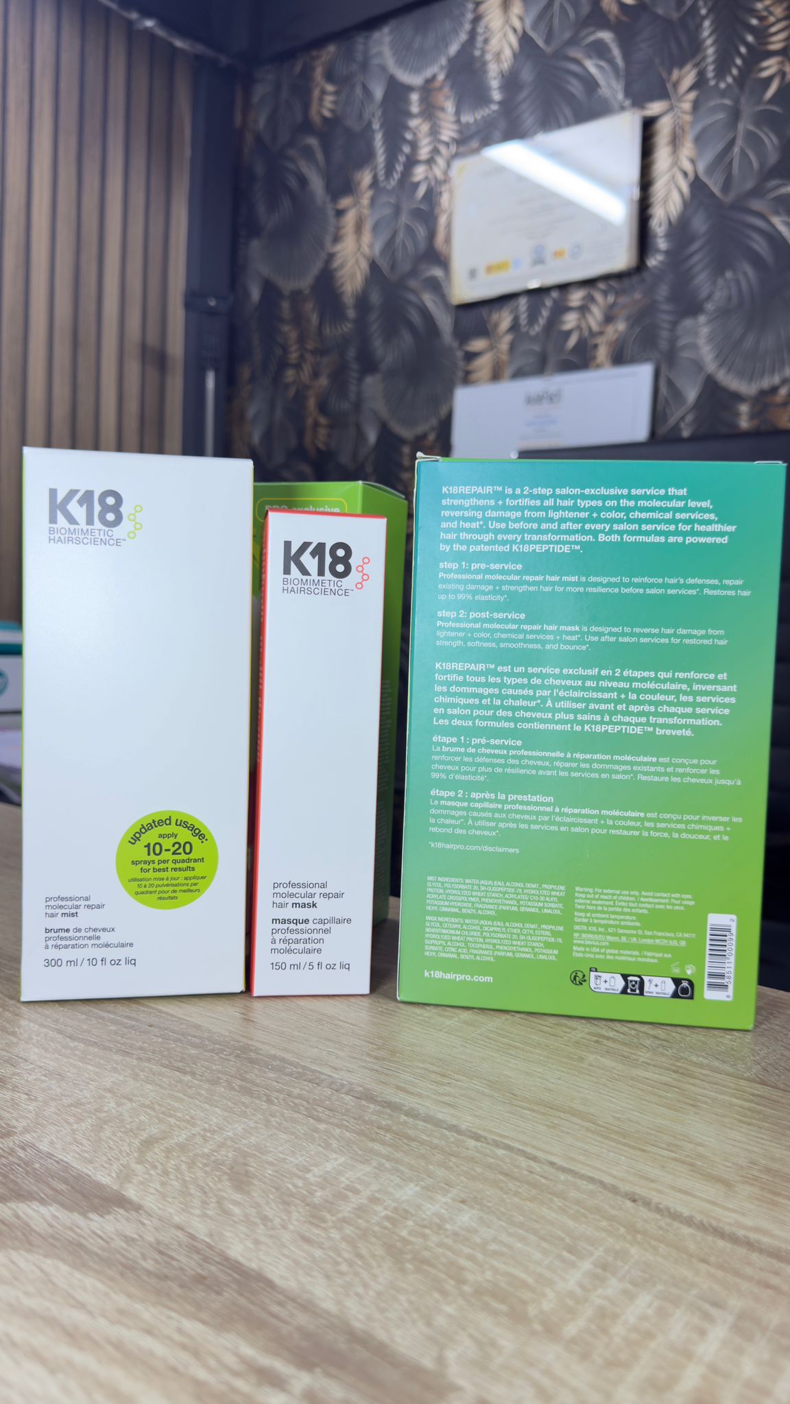 K18 Repair™ Service Kit – El Dúo Definitivo para la Reconstrucción Molecular del Cabello