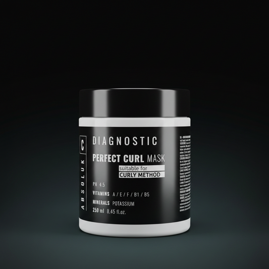 Mascarilla Rizos Perfectos Absoluk Diagnostic | Curly Method · pH 4.5 · Vitaminas A E F B1 B5 · Potasio · 250ml