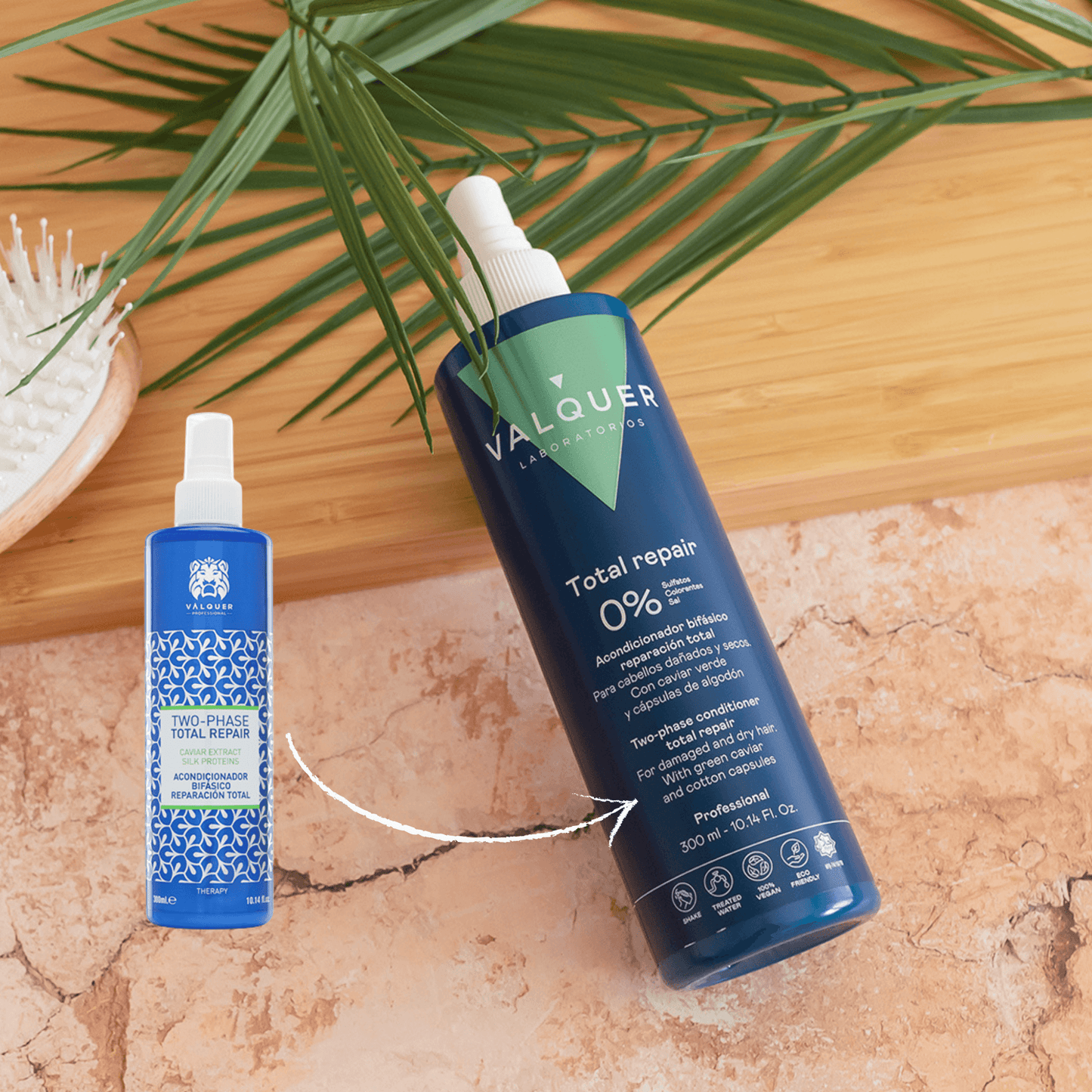 Acondicionador bifásico reparación total para cabellos dañados - 300 ml