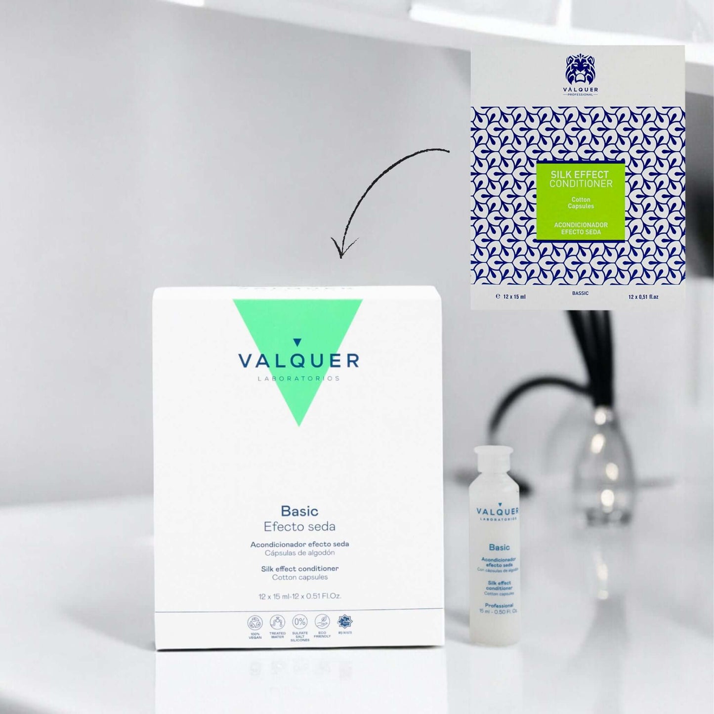 Acondicionador capilar efecto seda - 12x15 ml