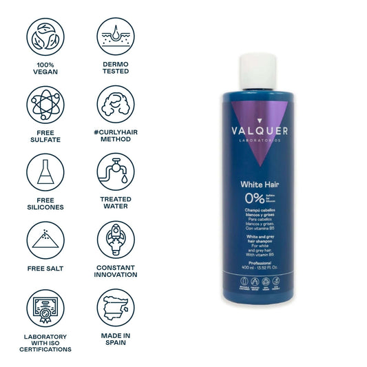 Champú cabello Blanco y Gris - 0% Sin Sulfatos