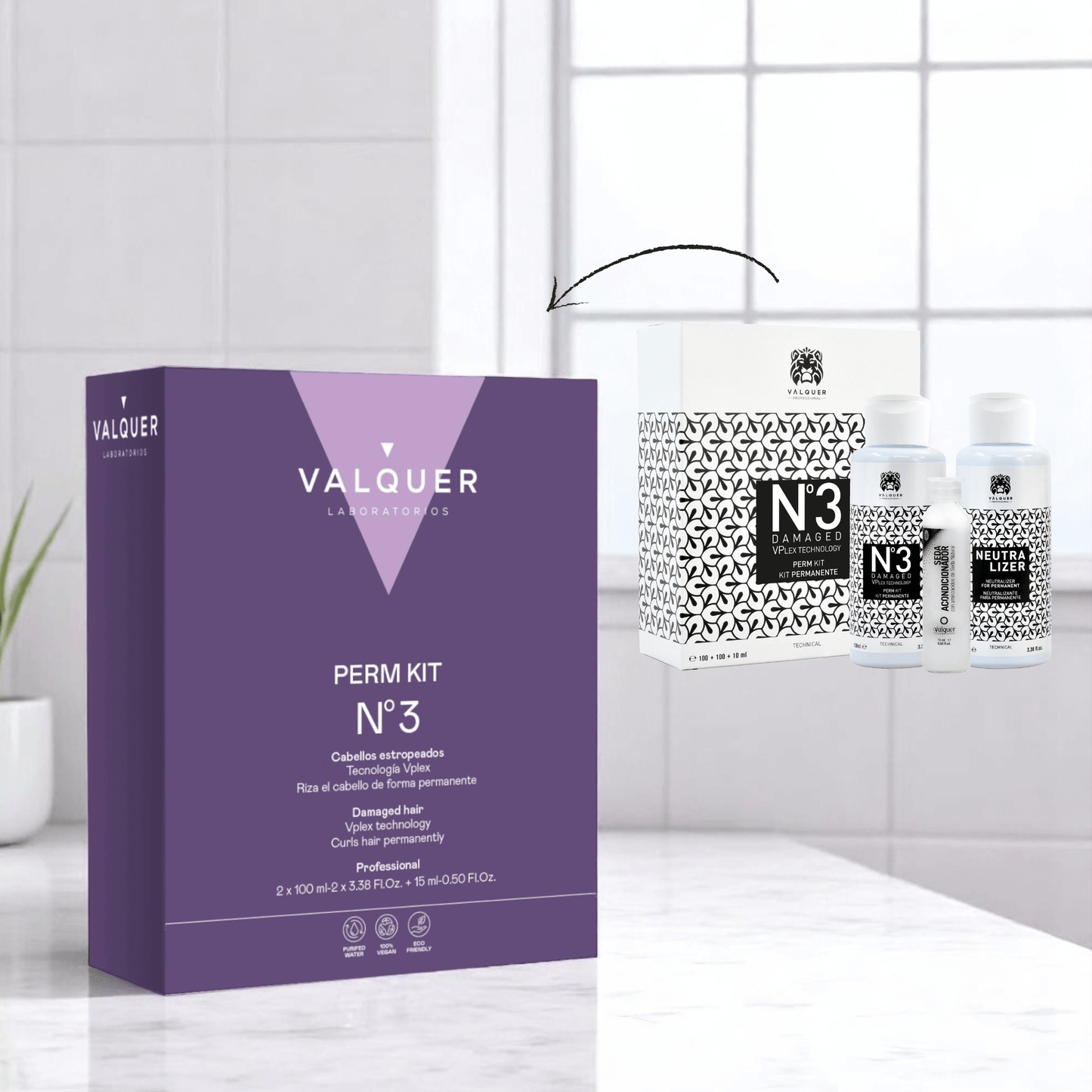 Kit para permanente Nº 3 (estropeados) - 210 ml