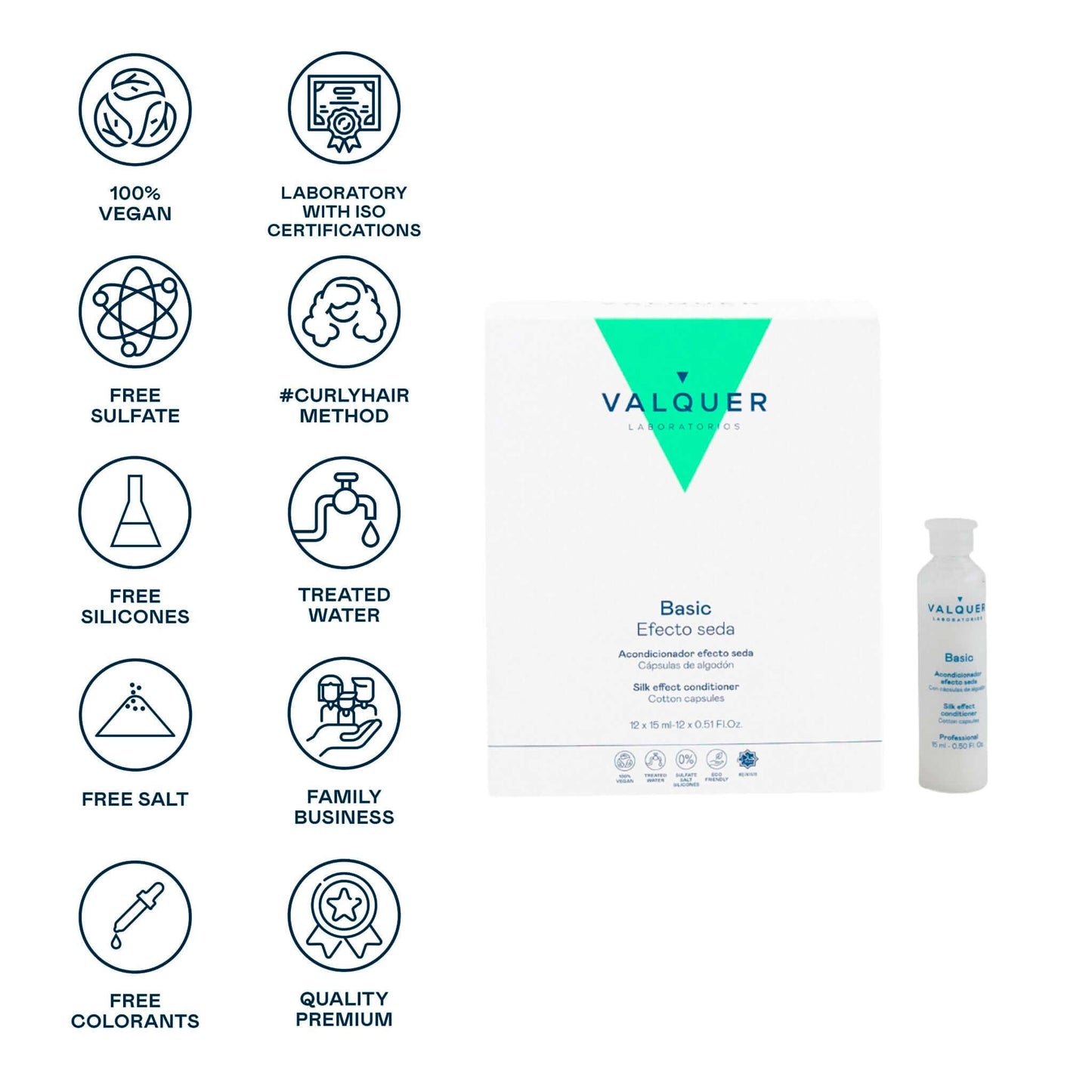 Acondicionador capilar efecto seda - 12x15 ml