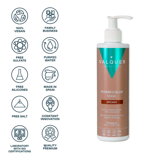 Mascarilla color Castaño - Power Color - 275 ml