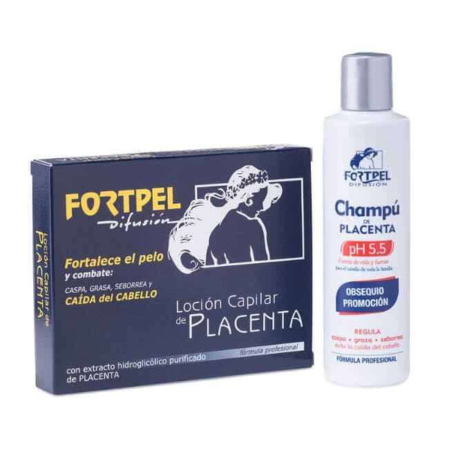 Pack 6 viales placenta 6x15 ml + Champú placenta - 200 ml