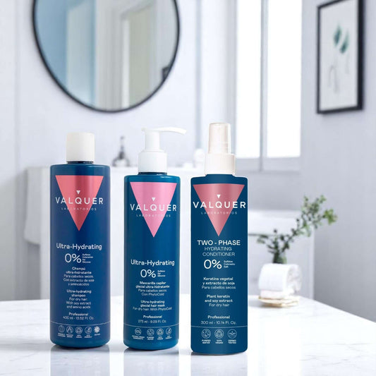 Pack Ultrahidratante Champú, ice hair mask y acondicionador bifásico para cabellos secos - 1000 ml