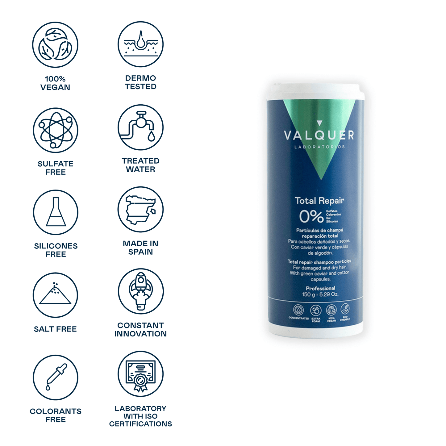 Partículas de Champú Total Repair - 150 g